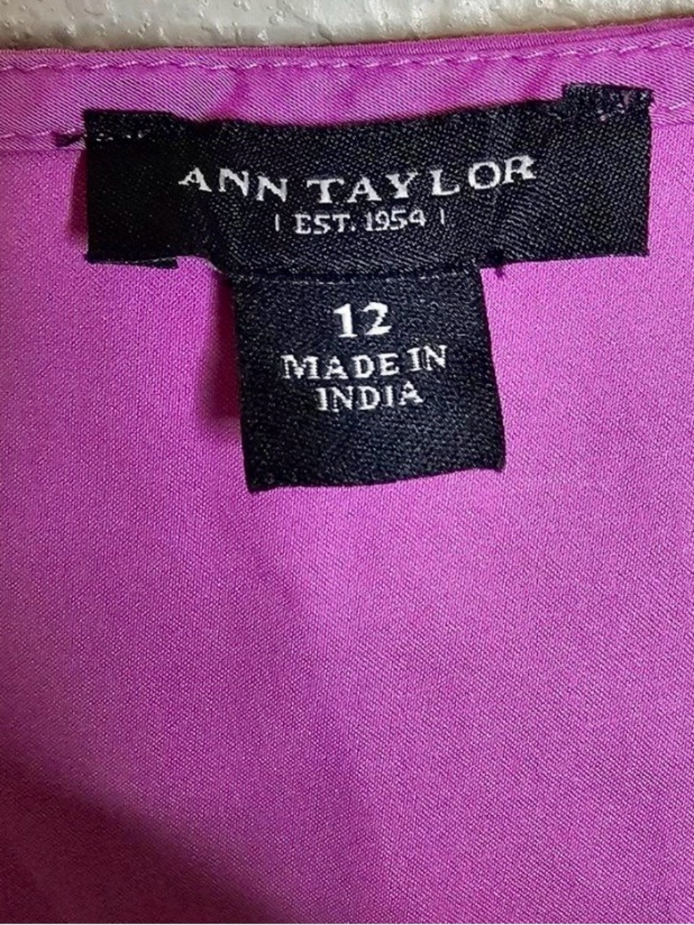 Ann Taylor - 12 Orchid Cotton Sleeveless Wrap Blouse - Picture 7 of 8